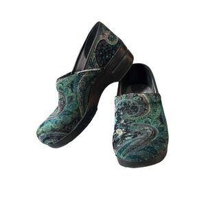 Dansko Paisley Tapestry Vegan Clogs Size 40